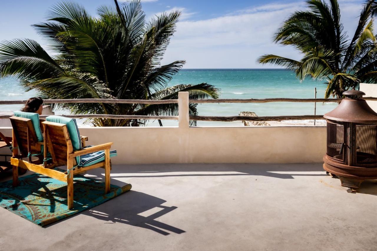 Oceanfront Casita Coral Appartement Chelem Buitenkant foto
